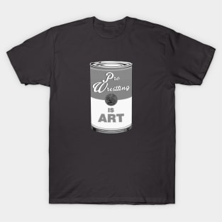 Pro Wrestling is (pop) Art - Black and White T-Shirt